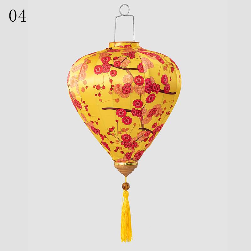12/14 Inch Chinese Style Traditional Lantern Satin Silk Palace Lantern Vietnam Mid Autumn Festival New Year Party Decor Lanterns