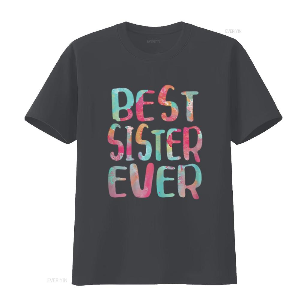 Best Sister Ever Womens T Shirt Mother s Day White vintage Washed fashion Casual Stylish Unisex Top For Everyday Wear homme