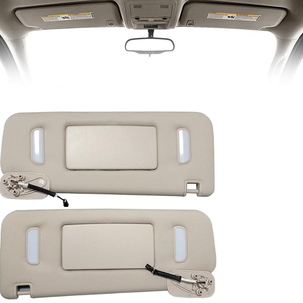 Replacement Part Car Accessory Left/Right Side Sun Visors for 2007-2014 Car Interior Sun Visors Shade 22850310 22850306