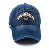 High Quality Los Angeles Embroidery Washed Denim Baseball Cap Hip Hop Hats for Women Men Sunshade Outdoor Adjustable Visor Cap