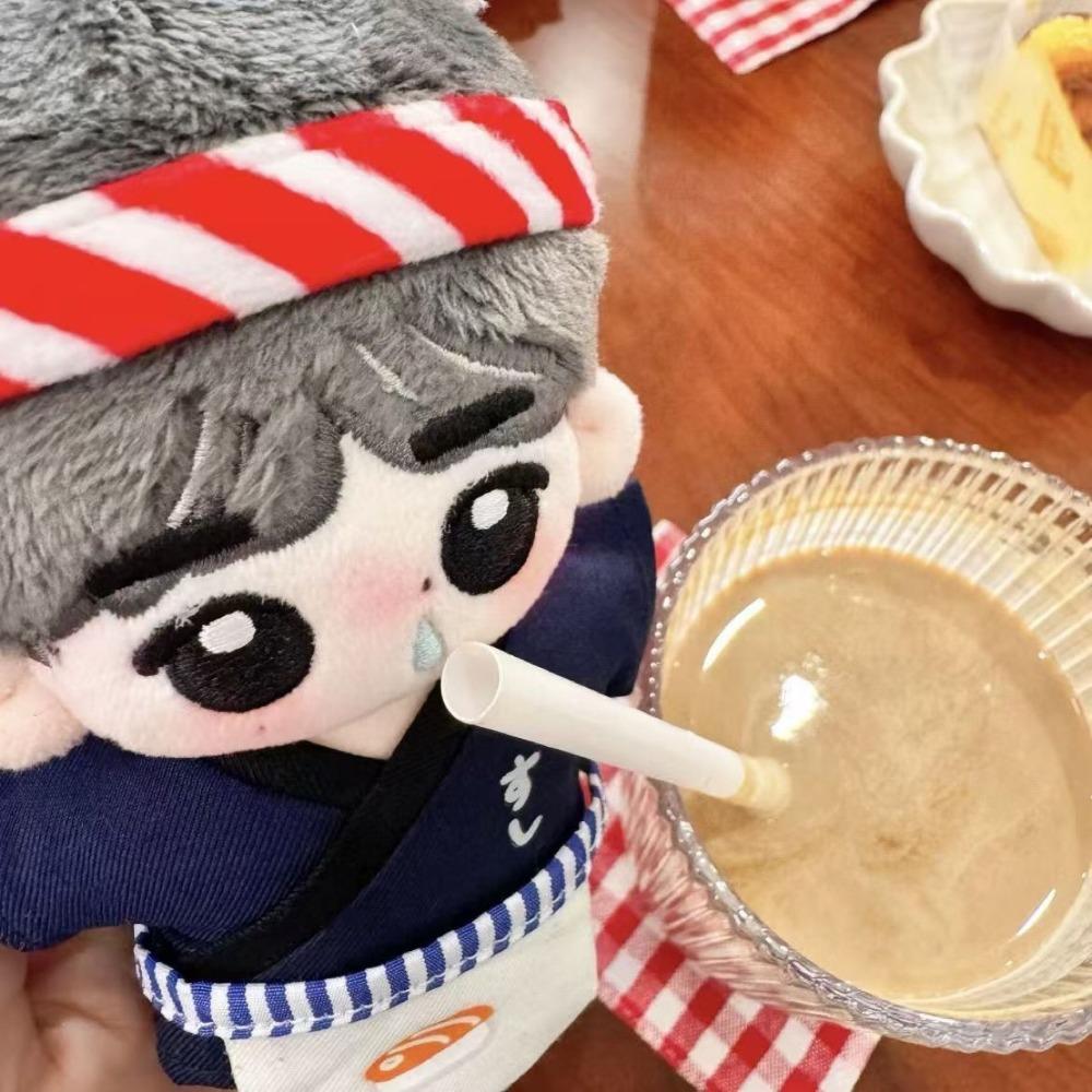 Sushi Chef 10cm Cotton Doll Clothes Dress Up Apron Doll Clothes Outfit Lovely Creative Doll Clothes Set 10cm Cotton Doll