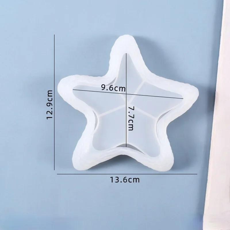 1 Pcs DIY Epoxy Resin Mold Leaf Starfish Plate Mold Mirror Crystal Silicone Fruit Table Inner Box UV Resin Arts And Crafts Mold