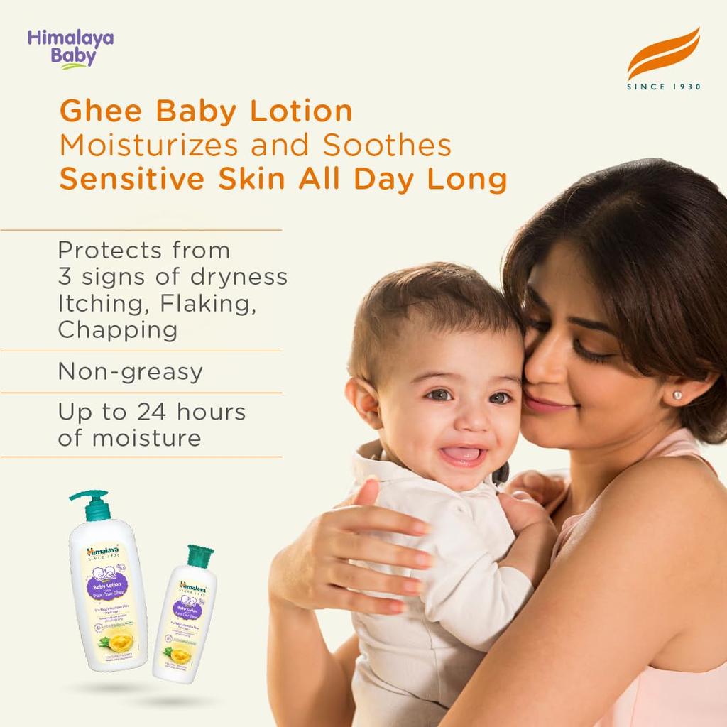 Himalaya Baby Lotion 700ml With Pure Cow Ghee & Aloe Vera For Sensitive Newborn Skin