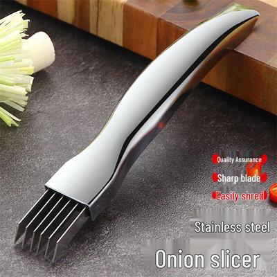 Stainless Steel Multifunctional Julienne Onion Slicer with Hand Guard