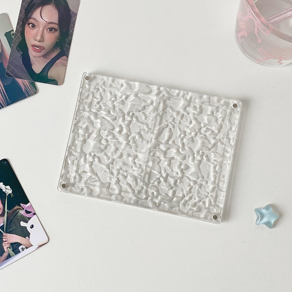 Clear Acrylic Photo Card Holder Water Ripple Picture Frame Photo Display Stand  Desktop Display