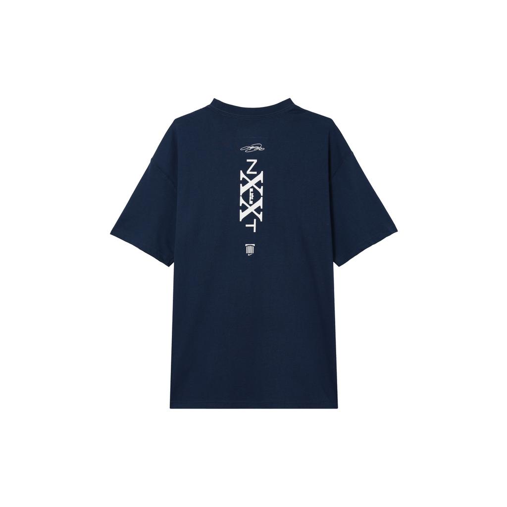 Nike Logo Print Round Neck Breathable Pullover Short Sleeve T-Shirt Men T-Shirt Navy-Blue FZ8076410