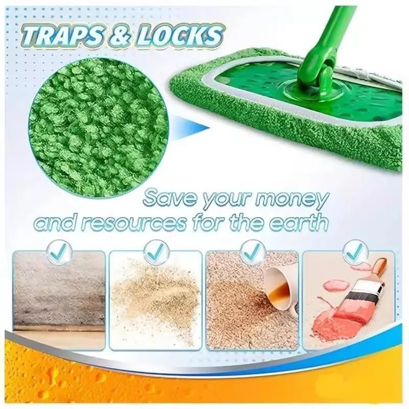 Household Washable Flat Mop Replacement Cover Band Wet Dry Use Easy Efficient Cleaning for Home Floor Flat Mop Replacement Cover