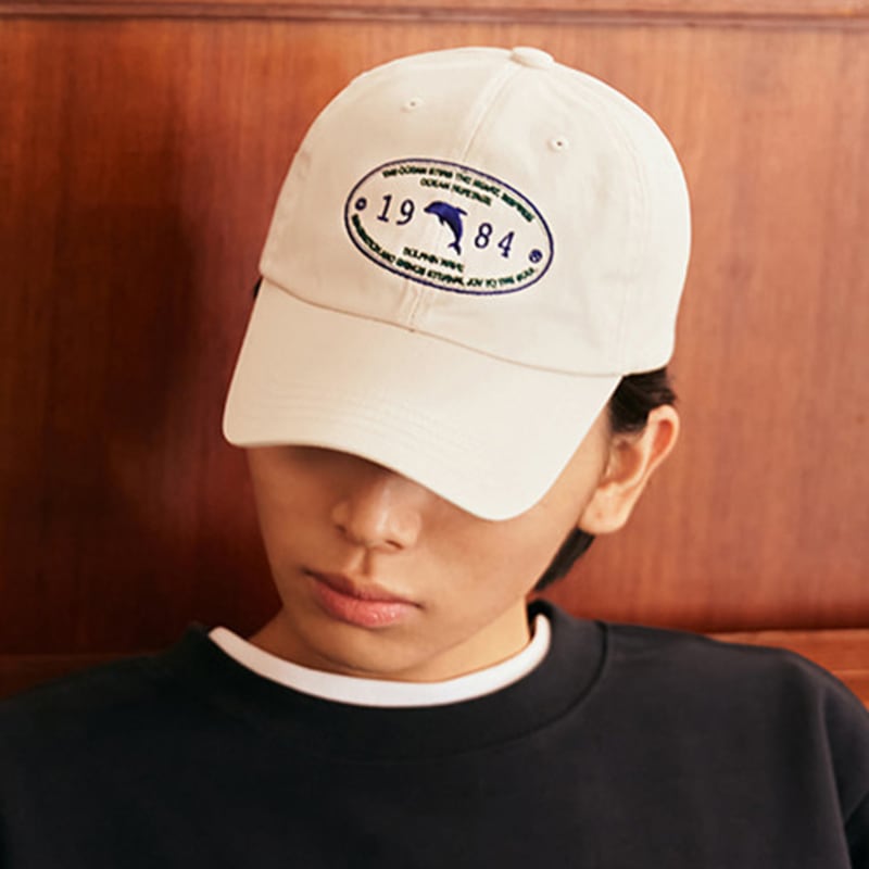 DOLPHIN WAVE APPAREL Oval Dolphin Ball Cap_123823IV