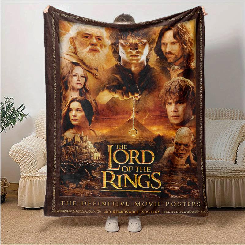 Herr der Ringe: Epische Fantasy-Abenteuer Poster Sammlung Druckdecke, Weiche Decke für Sofa Büro Bett Und Reisen Tochter Geburtstag
