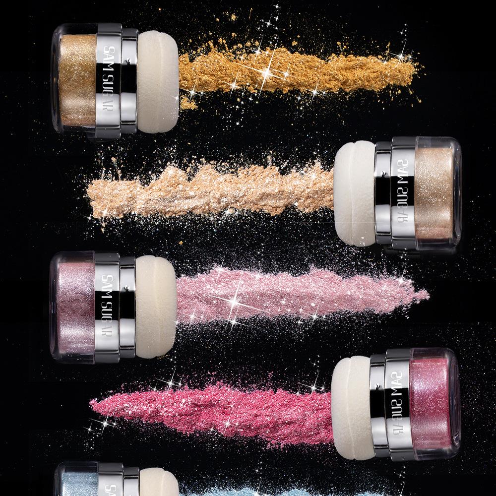 3-färgad långvarig highlighterkräm Byggbar skimrande lyster för alla beige toner Ljus/mörk hud Ansikte Kroppsbehåring Lätt och len