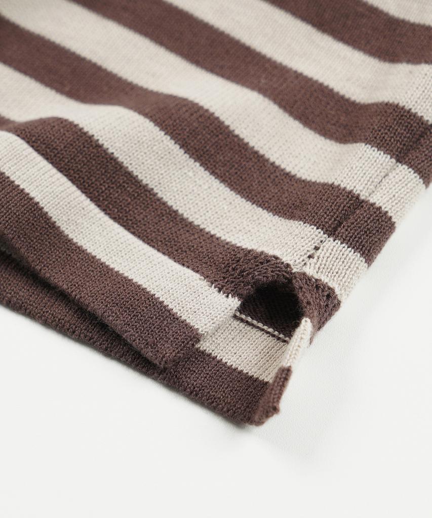 FRIZMWORKS Stripe Knit Long Sleeve _ Brown