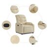 Relaxation Armchair Cream Fabric
