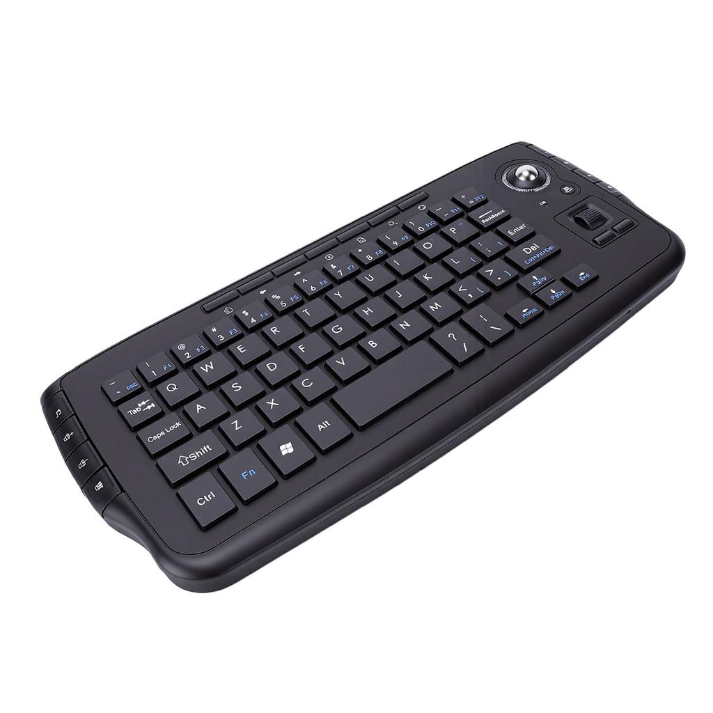 2.4Ghz Wireless Keyboard with Trackball Mouse Scroll Wheel for PC Support for Android TV Box