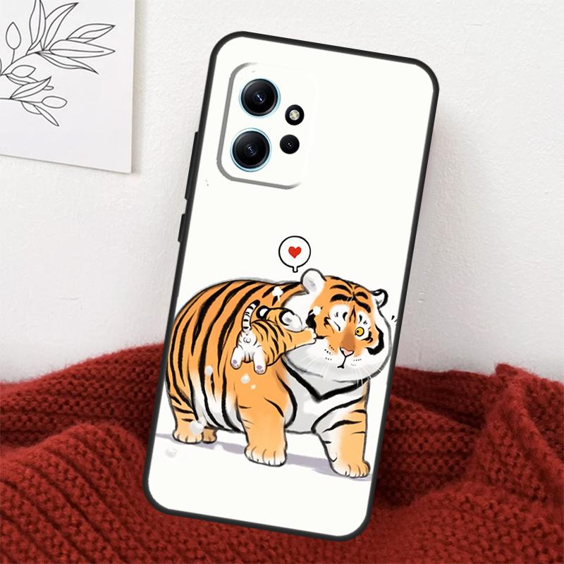 

Смешной чехол Толстый тигр для Xiaomi Redmi Note 14 13 12 11 10 15 Pro Plus Чехол для Redmi 15 15C 10C 12C 13C 14C Redmi Note 15 Pro 5G