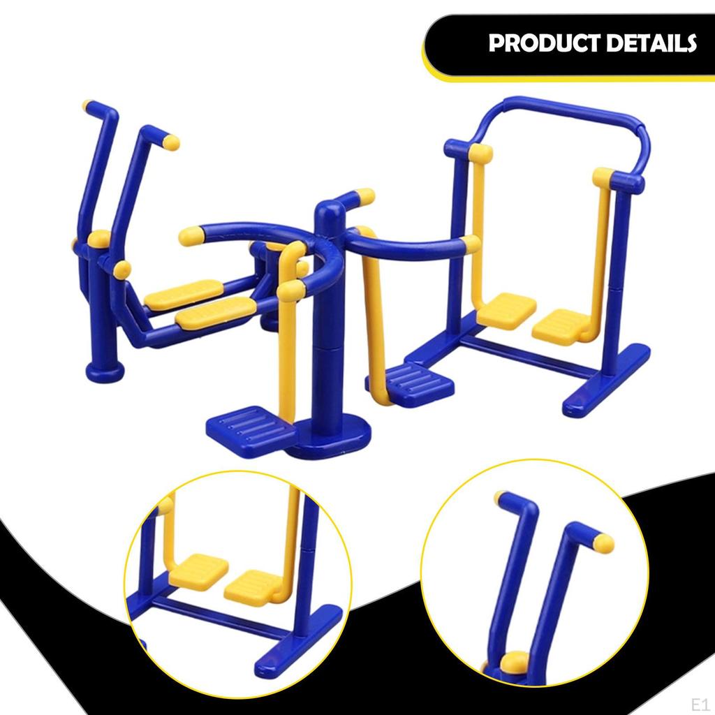 Dollhouse Fitness Equipment Decor Miniature Park for 1:12 1:18 Scale Micro Landscape