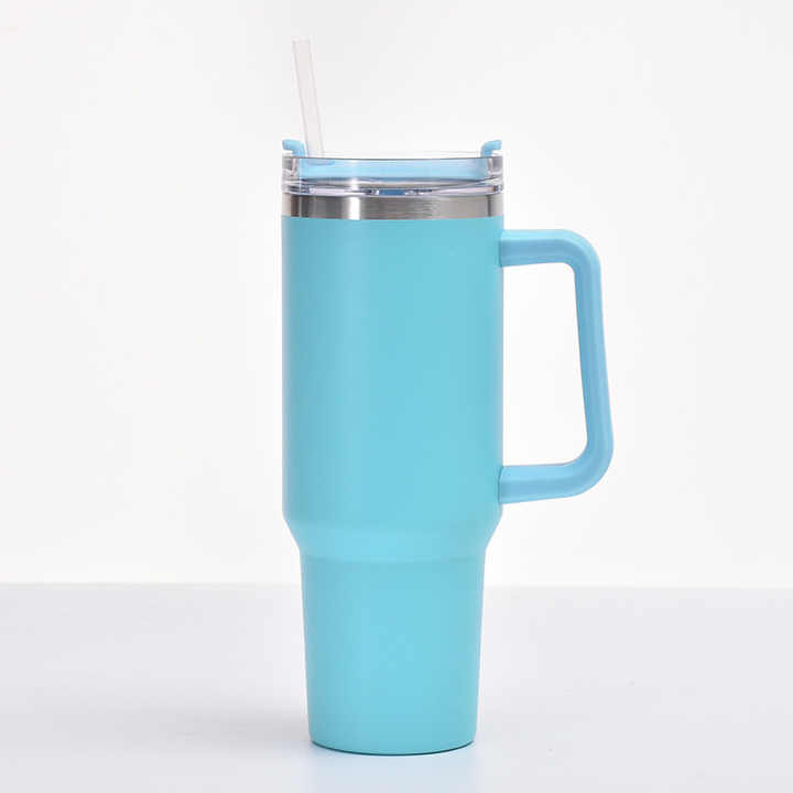 40oz Becher Vakuumisoliert Thermoskanne Kundenspezifischer Reisebecher Edelstahl Wasserflasche Kaffeetassen mit Henkel Outdoor Trinkgeschirr
