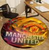 Tappeto Rotondo con Fantasia Football United F.C, Tappetino da Interno/Esterno, per Picnic, Sala Giochi, Camera da Letto, Ufficio, Soggiorno, Tappeto Decorativo per la Casa, Regalo di Compleanno