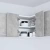 Wall Cabinet Concrete Grey and White 57 X 57 X 40 Cm Engineered Wood