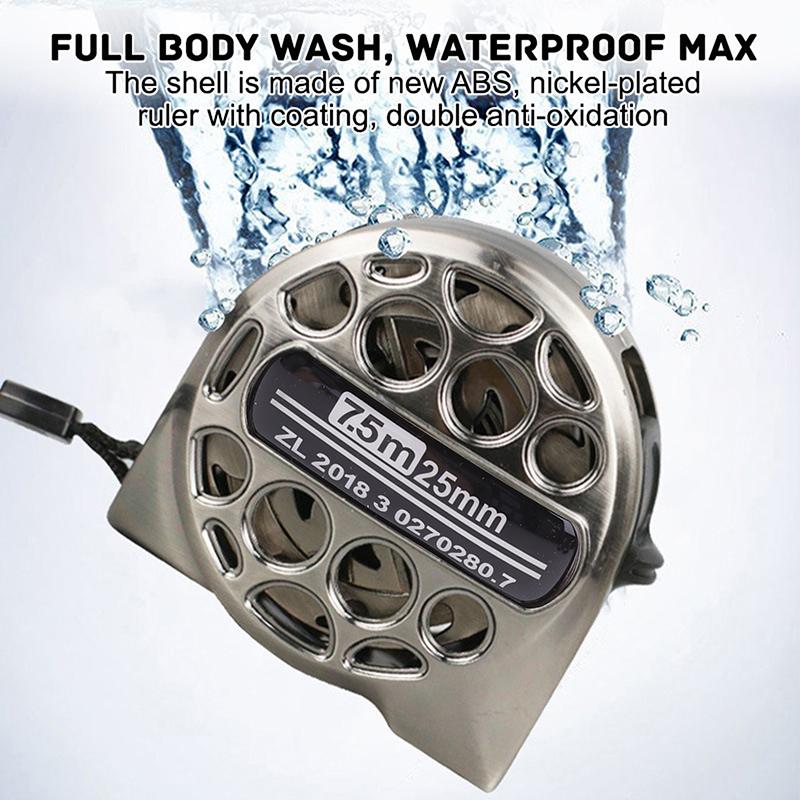 3/5/7.5M Metric Tape Measure Stainless Steel Anti-Corrosion Retractable Metric Ruler Hollow Design Woodworking Measuring Tool