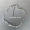Multi-faceted Crystal Glass Crystal Choker Necklace Simple Collarbone Necklace  Women