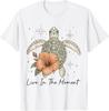 Boho Sea Turtle and Hibiscus Summer Graphic Tee - Live In the Moment