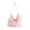 2025 Lazy Wind Canvas Bag Large Capacity Macaron Letter Print Outing Tote Bag Student Sweet Shoulder Bag