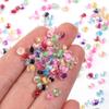 4mm Transparent Dyed Core Glass Seed Beads for DIY Bracelets, 450g Bag
