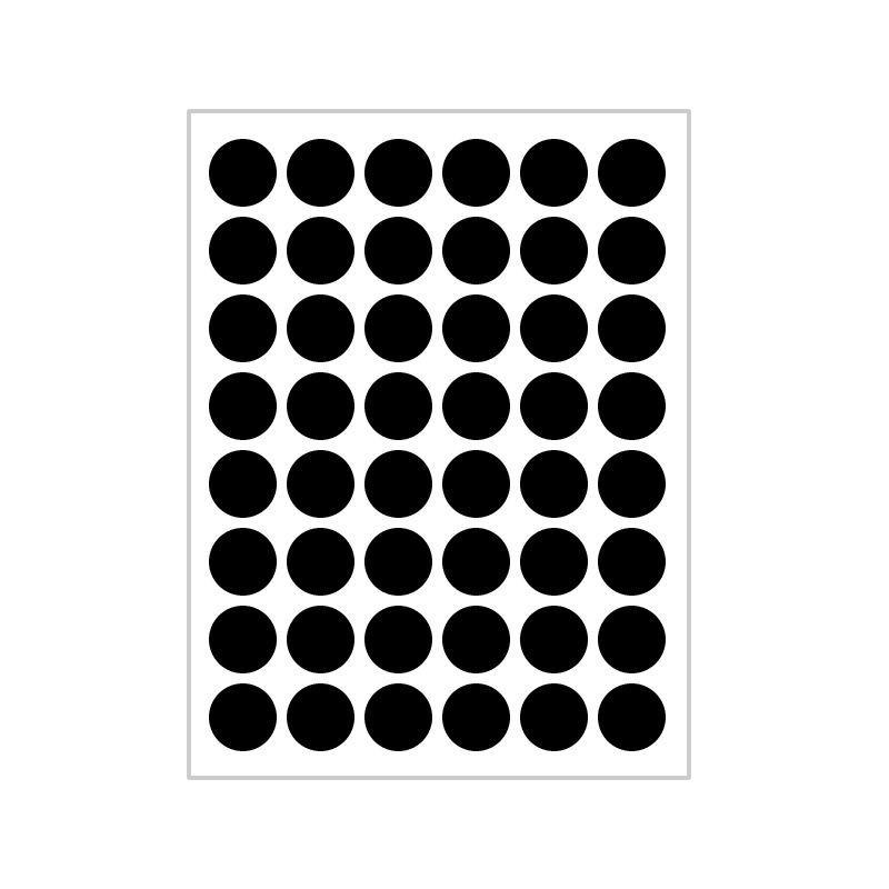 10 Colors Mixed Polka Dot Round Label Stickers: Small & Large, Red, Yellow, Blue, Green, Pink, White, Black, Orange