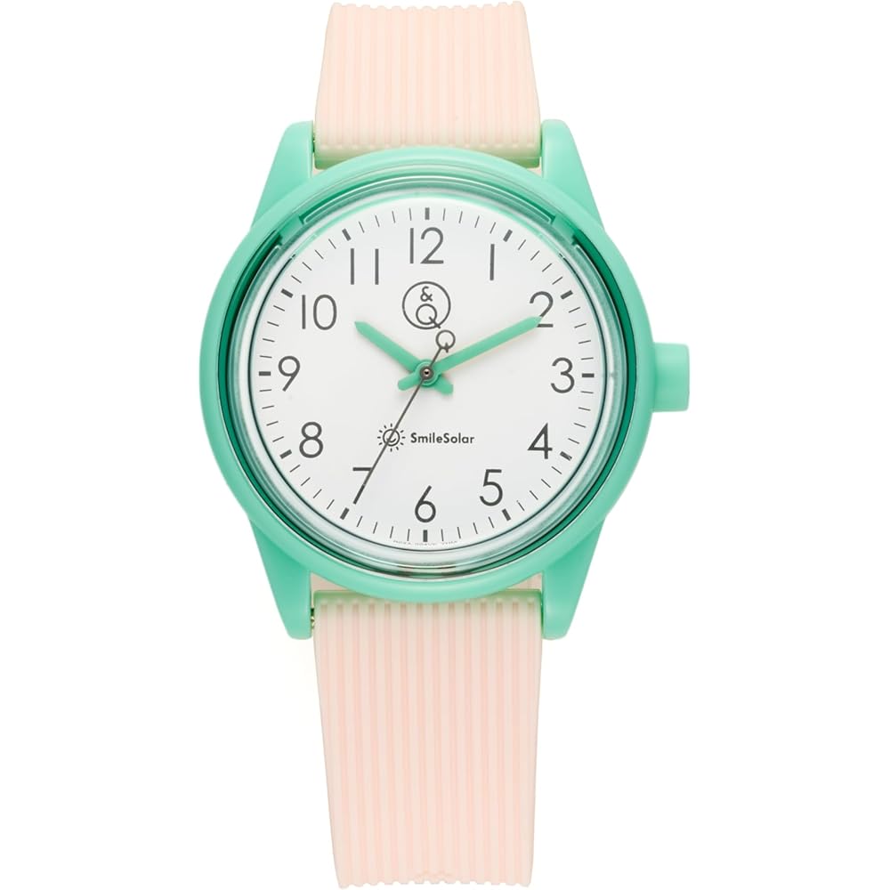 Citizen QQ Analog Smile Solar Waterproof Watch with Urethane Strap Mint Green