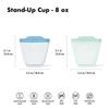 OXO Tot Silicone Stand Green Light Blue Opal and Dishwasher Bags, 2-Pack (Light & / & Dusk), Microwave, Freezer, Safe.