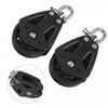 Set of 2 Heavy Pulley Blocks for Marine Use with Enhanced Bearing System