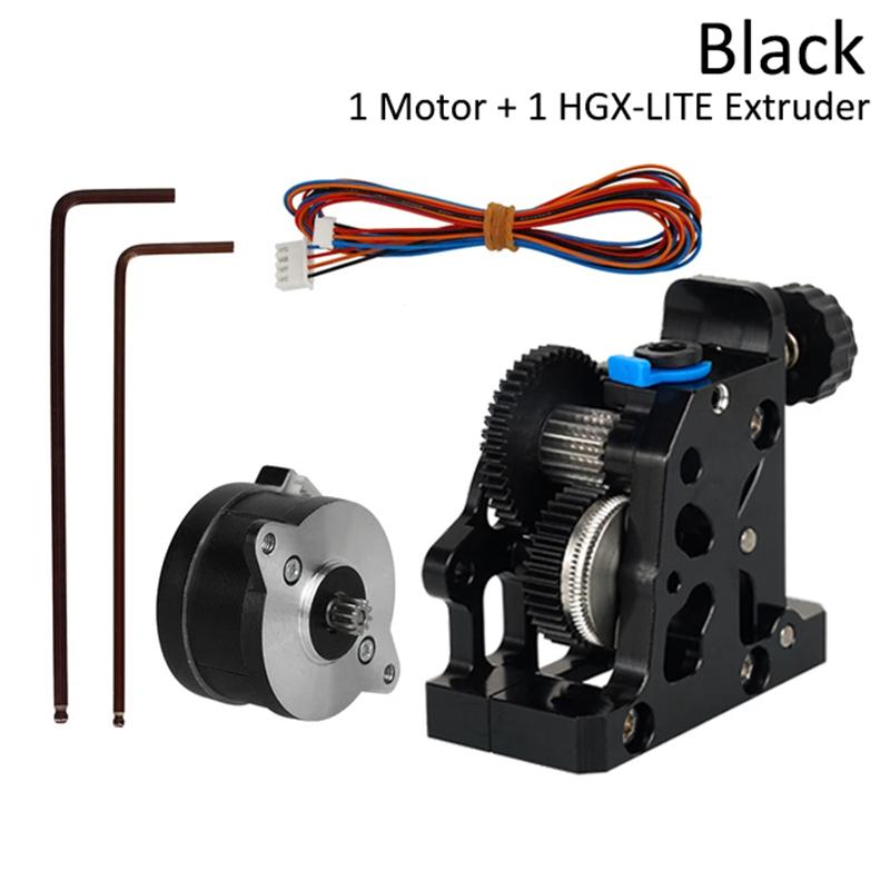 

Экструдер HGX LITE Экструдер с двойной шестерней Редуктор из твердой стали Высокоскоростной двигатель Детали 3D-принтера для CR10 CR 10S Ender3 V2 VORON Black Motor Kit