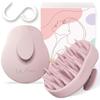 [Supervised by a Head Spa Specialist] Shampoo Brush (Soft Hardness for a Soft Scalp) Scalp Massage Brush with S-Hook (Misty Pink)