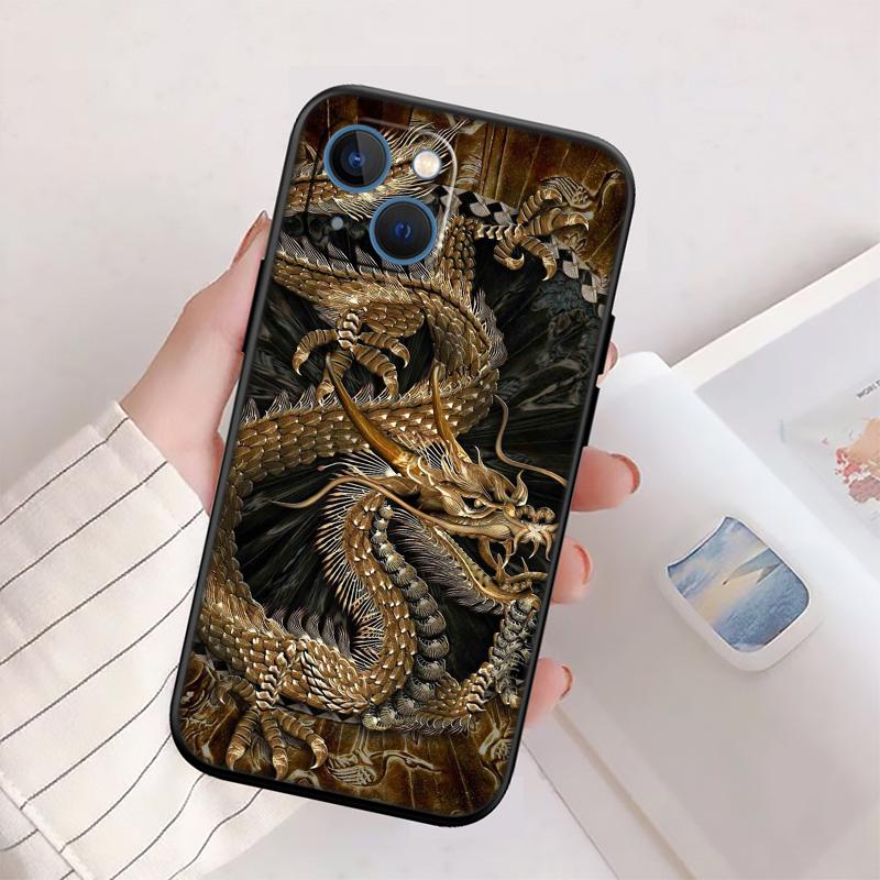 QE7 Chinese Dragon New High-End Shell Phone Case for iPhone SE X XS XR 16E 17 11 Pro Max 8 7 6 6s Plus Air