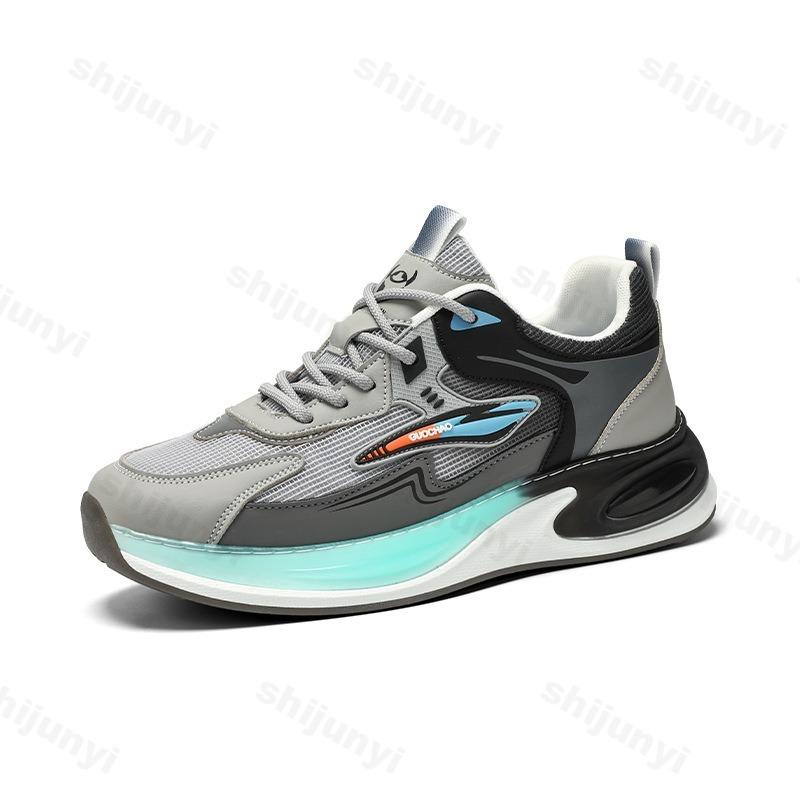 Fashion Mesh Breathable Low Top Casual Non Slip Sports Shoes for Men 2025 Autumn New Comfortable Fashion Versatile Thick Soled Sneakers