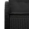 Garden Sofa with Cushions Black 121 x 62 x 69 cm Poly Rattan