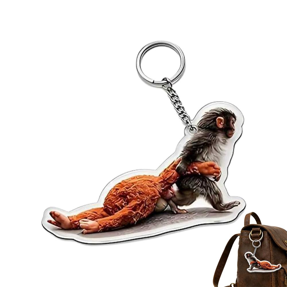 

Hot Protect Punch The Monkey Punch Monkey Plush Doll Cute Anime Peripherals Toy Birthday Christmas Gift Acrylic 2D Keychain