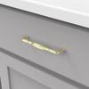 Hickory Hardware 1 Pack Solid Core Kitchen Cabinet Pulls, Luxury Cabinet Handles, Hardware for Doors & Dresser Drawers, 5-1/16 Inch (128mm) Hole