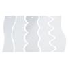 5Pcs Clear Acrylic Quilting Rulers Quilting Templates Double Side Wavy Quilting Rulers Stencils For Patchwork Project