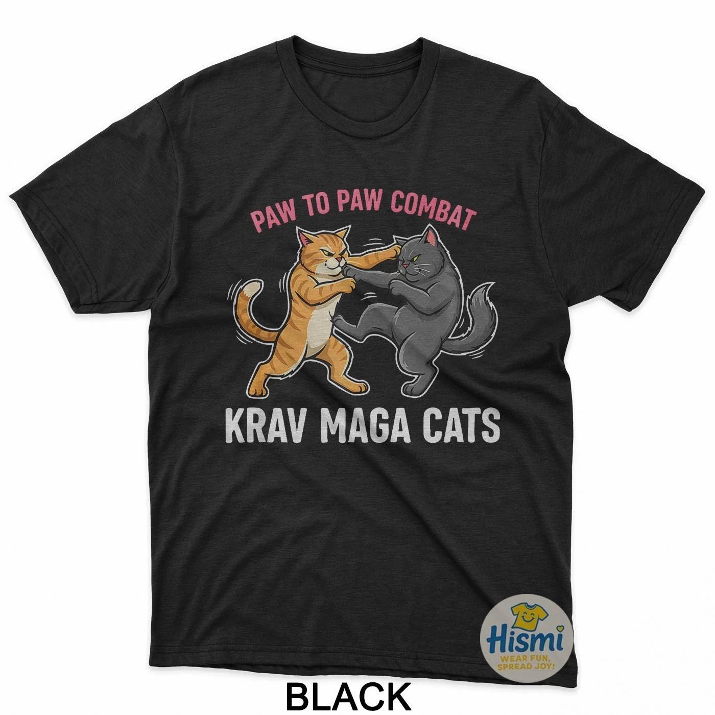 Funny Cat Krav Maga Martial Arts Mma Combat Kitten T-Shirt L