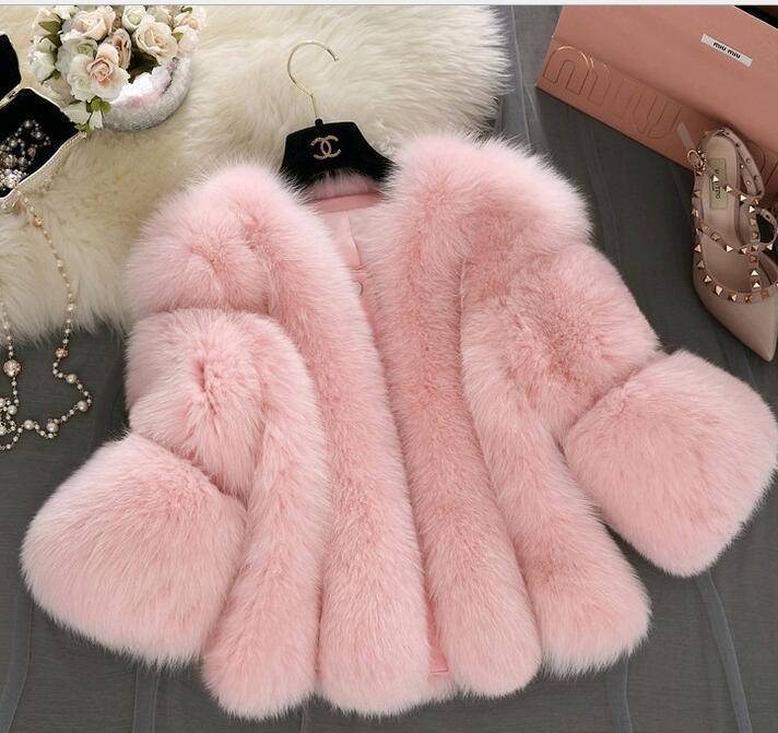 Herbst und Winter neuer Pelzmantel Damen Imitation Fuchspelz Slim-Fit warmer Pelzmantel