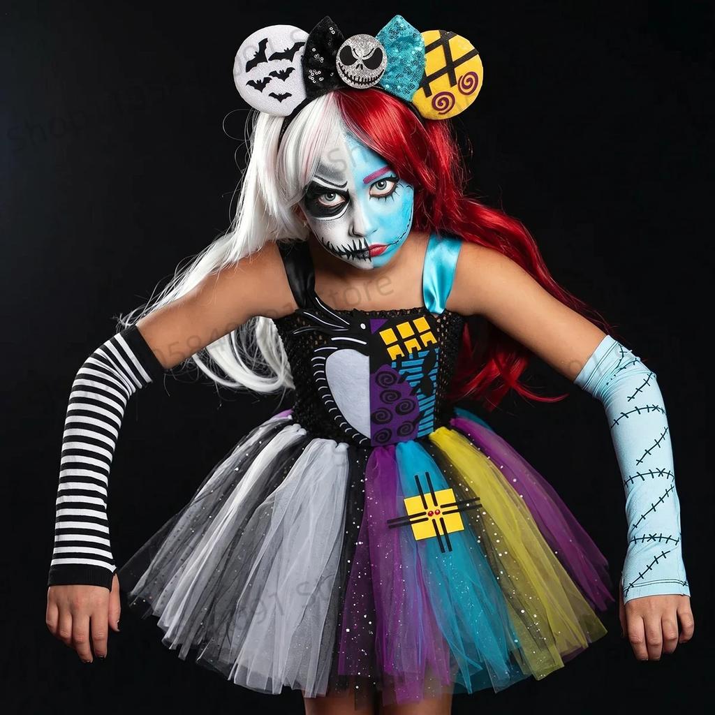 Nightmare Before Christmas Tutu dress Kids Halloween Cosplay Party Pageant Dance Recital Combo Costume
