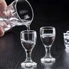 Conjunto de 6 Copos de Shot Mini de 10ml para Saquê, Licor Chinês, Aguardente, Baijiu, Copo de Saquê, Cristalino, Álcool, Haste, Copos, Atacado, Presente