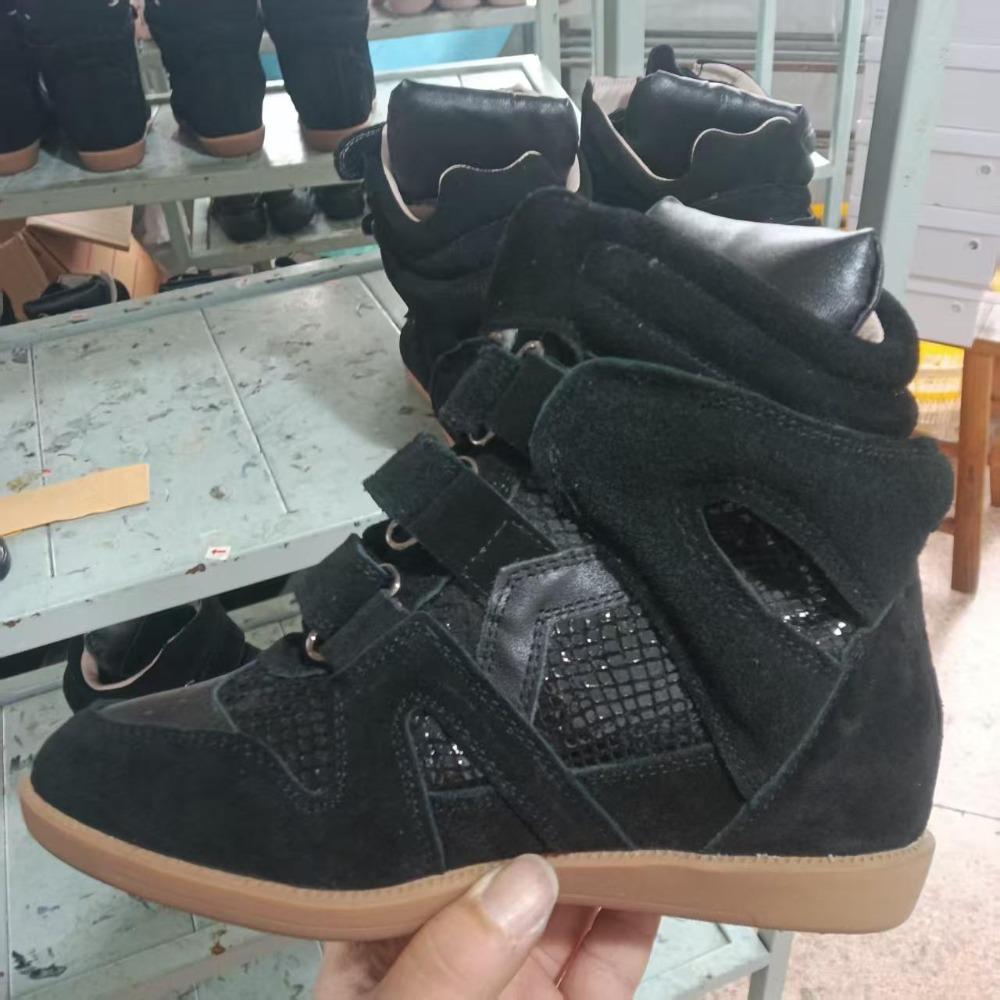 

7 см внутрішня підкладка шкіряні високі білі кросівки жіночі осінні нові на липучках повсякденні кросівки 39