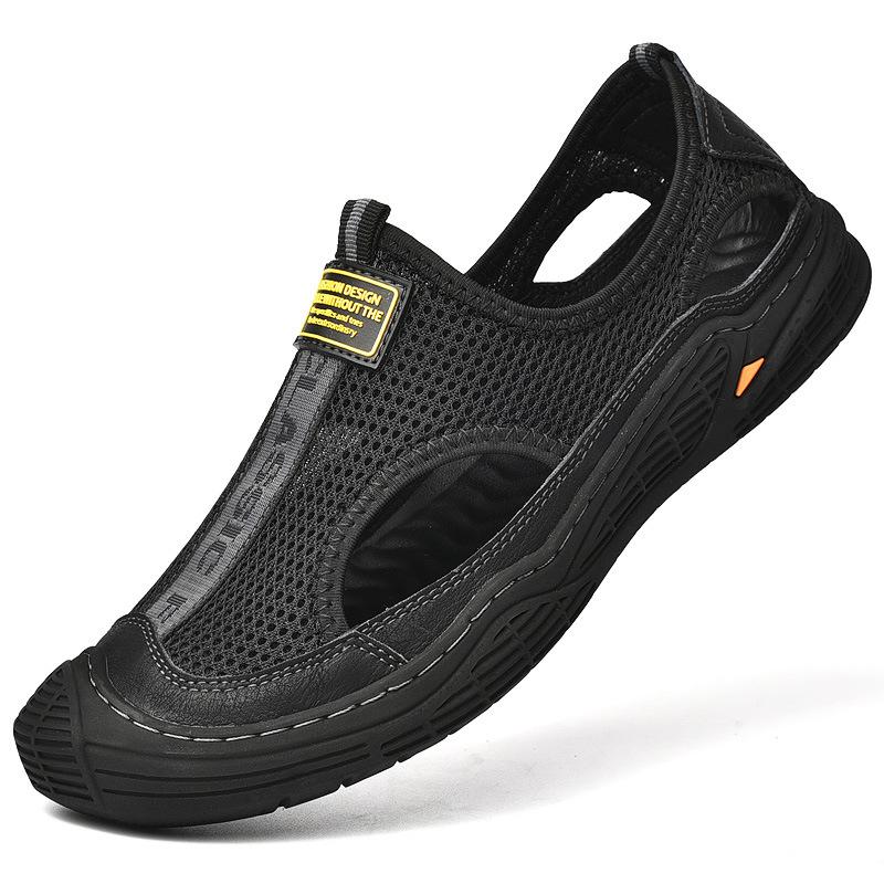 Summer New Casual Hollow Mesh Surface Breathable Beach Sandals Outdoor Comfortable Soft Bottom Closed Toe Hiking Boots