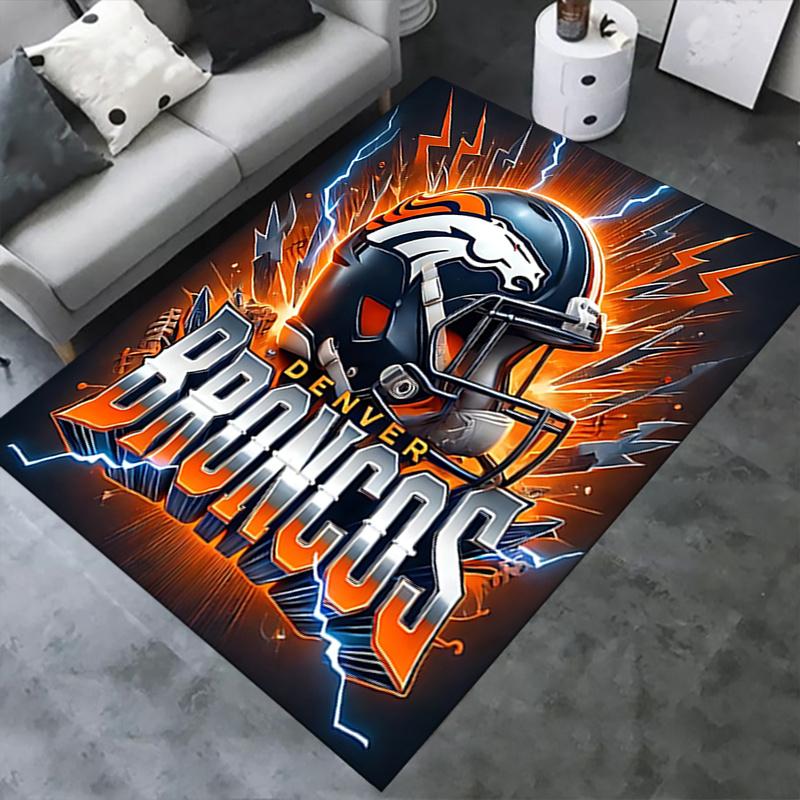 Denver Broncos Chair Mat NFL Team Logo Desk Protector for Home Office, Sofa Carpet, Living Room Decor Gift