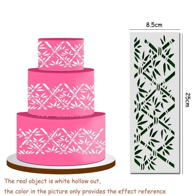 Krajkový květinový hrotový vzor Fondánová tisková šablona Dutá cukrová sítková forma Šablona na svatební dort Šablona na zdobení okraje Pečicí nástroje
