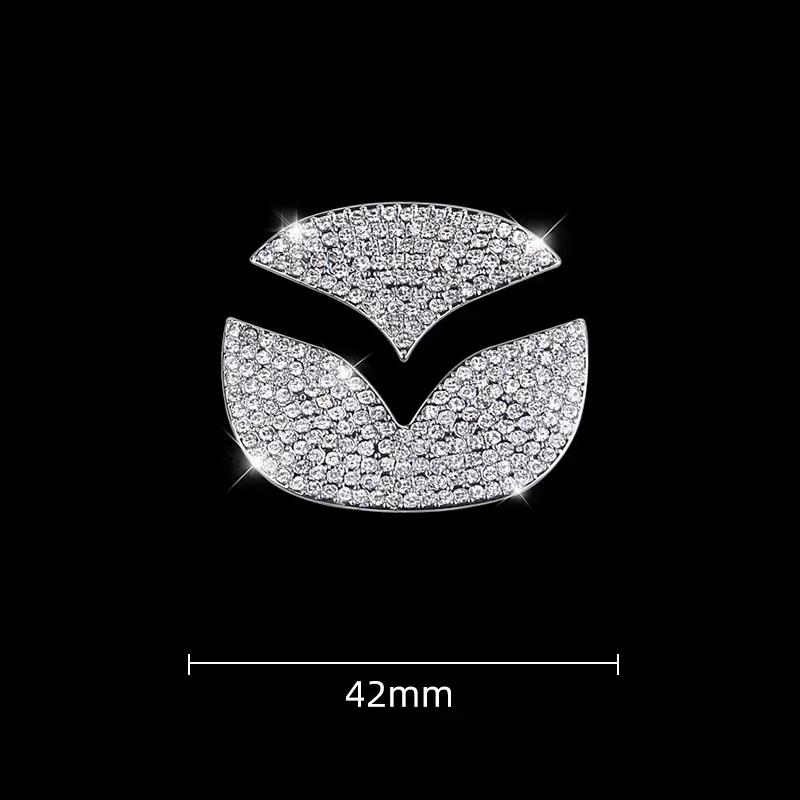 

Car Steering Wheel Diamond Emblem Sticker for Mazda 3 6 2 CX-3 CX-4 CX5 CX9 CX3 CX4 CX-5 CX-9 2015-2020 Interior Accessories серебряный