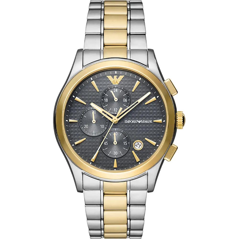 Emporio Armani Paolo Grey Two-Tone Stainless Steel Gents Quartz Chronograph AR11527 серый