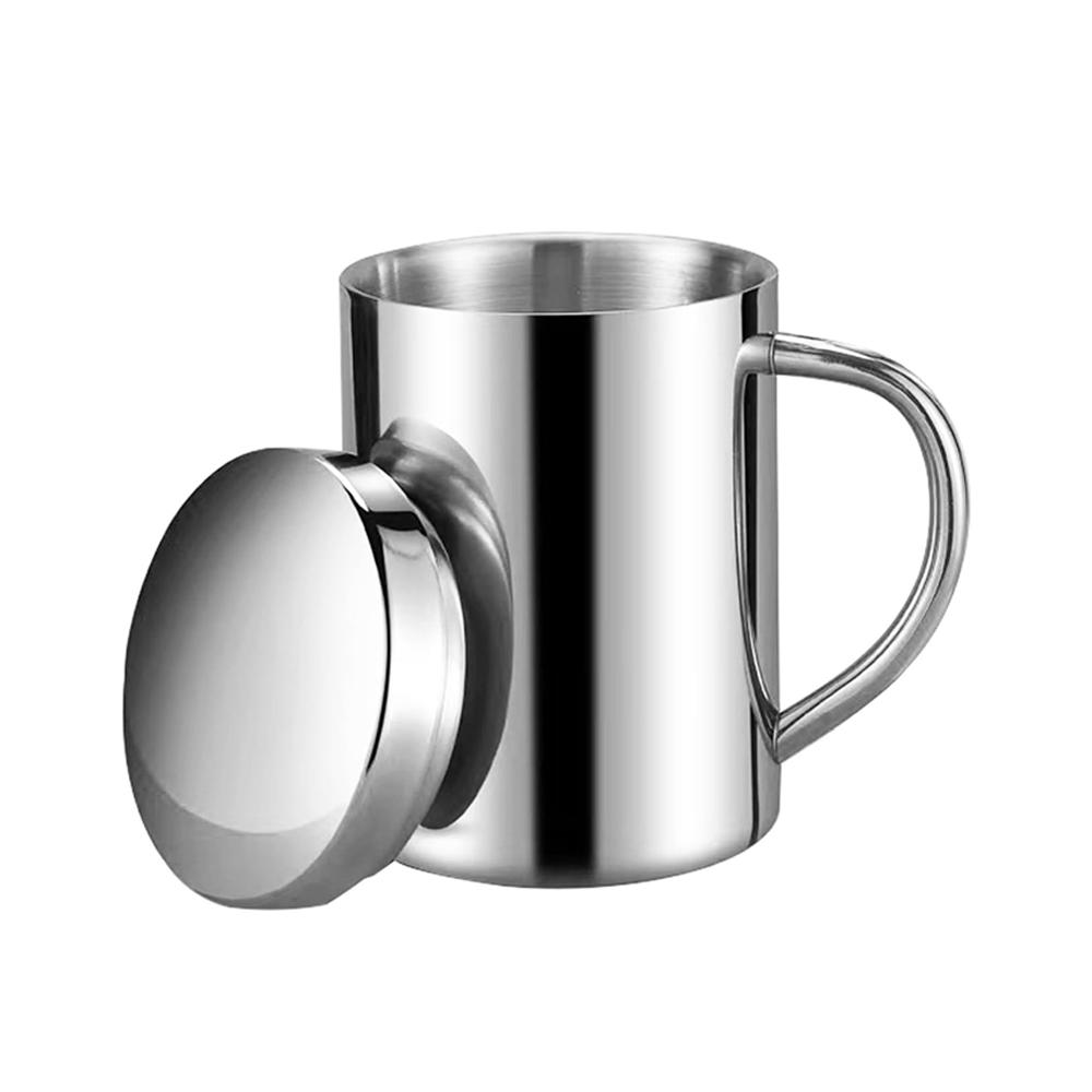 300/400ml Stainless Steel Mug with Handle Suitable for Thermal Coffee Office Portable Water Cup Camping Metal Water Cup